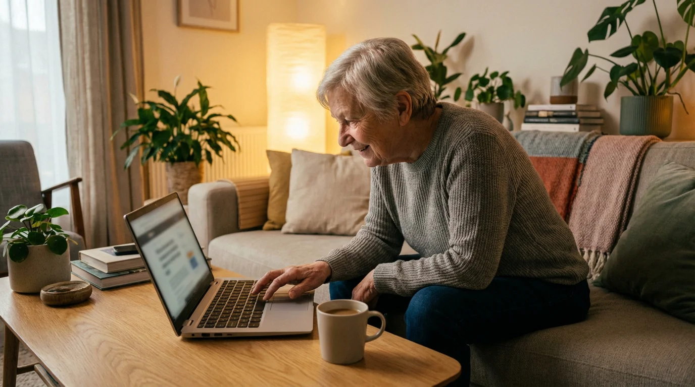 Persoon bekijkt een bookmaker-pagina op een laptop in een huiskamer